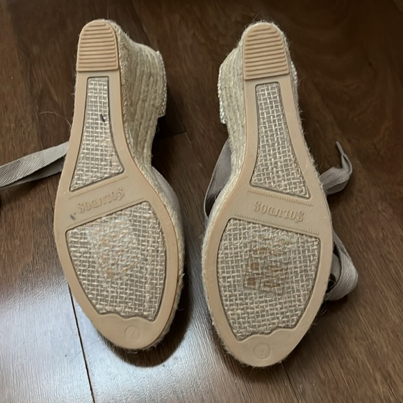Brand New Soludos Wedge Lace-Up Espadrille Sandals heels 7 - Picture 6 of 7